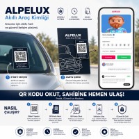 ALPELUX Akıllı Araç Kimliği – QR Kodlu Dijital Araç Bilgi Kartı