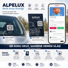 ALPELUX Akıllı Araç Kimliği – QR Kodlu Dijital Araç Bilgi Kartı