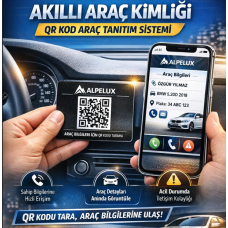 ALPELUX Akıllı Araç Kimliği – QR Kodlu Dijital Araç Bilgi Kartı